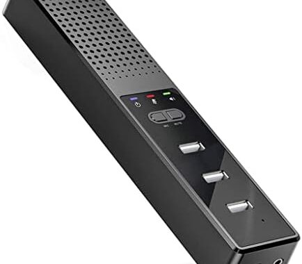 3 in 1 Computer Speakers with Microphone & Hubs USB Conference Speaker, PC Mic for Video Conference